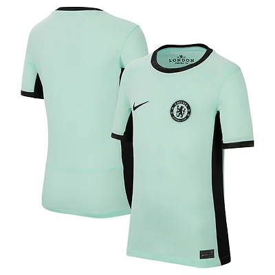 Maillot Nike Mint Chelsea 2023/24 Troisième Stade Réplique pour Jeune