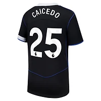 Youth Nike Moisés Caicedo Black Chelsea 2025/26 Third Replica Player Jersey