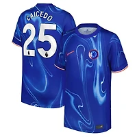 Maillot de joueur réplique domicile Nike Moisés Caicedo bleu Chelsea 2024/25 pour enfant