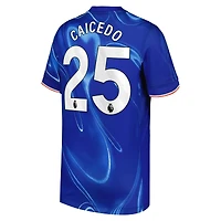 Youth Nike Moisés Caicedo Blue Chelsea 2024/25 Home Replica Player Jersey