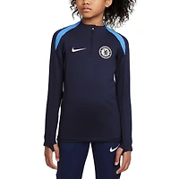 Youth Nike Navy Chelsea 2024/25  Strike Drill Performance Quarter-Zip Top
