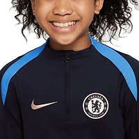Youth Nike Navy Chelsea 2024/25  Strike Drill Performance Quarter-Zip Top
