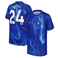 Maillot de joueur réplique domicile Nike Reece James bleu Chelsea 2024/25 pour enfant