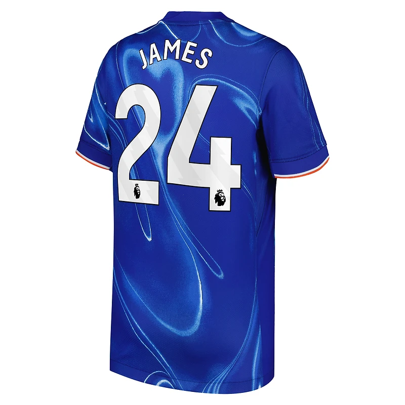 Maillot de joueur réplique domicile Nike Reece James bleu Chelsea 2024/25 pour enfant