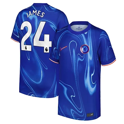 Maillot de joueur réplique domicile Nike Reece James bleu Chelsea 2024/25 pour enfant