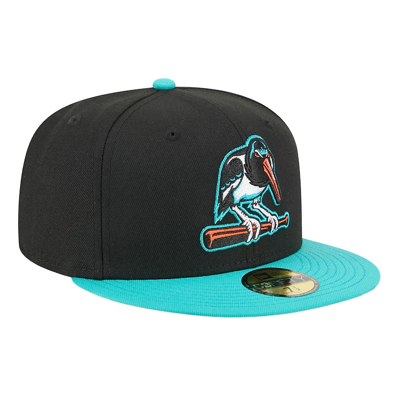Men's New Era Black Bowie Baysox Theme Nights 59FIFTY Fitted Hat