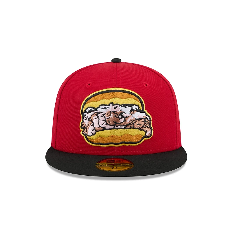 Casquette ajustée 59FIFTY pour homme New Era rouge Bowie Baysox Theme Nights