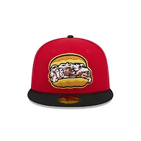 Casquette ajustée 59FIFTY pour homme New Era rouge Bowie Baysox Theme Nights
