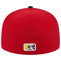 Casquette ajustée 59FIFTY Bowie Baysox Theme Nights Pit Beef New Era rouge pour homme