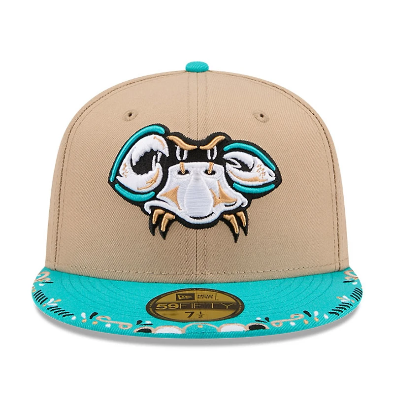 Men's New Era Tan/Light Blue Chesapeake Baysox 2026 Copa De La Diversion 59FIFTY Fitted Hat