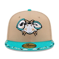 Men's New Era  Tan/Light Blue Chesapeake Baysox 2026 Copa De La Diversion 59FIFTY Fitted Hat