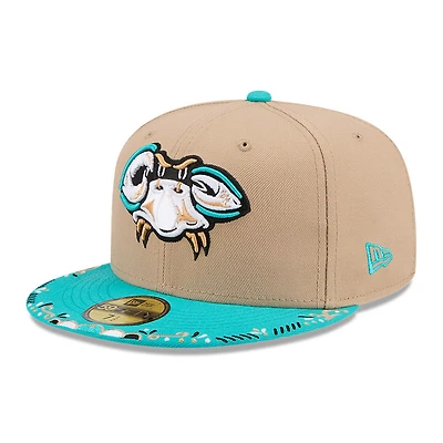 Men's New Era  Tan/Light Blue Chesapeake Baysox 2026 Copa De La Diversion 59FIFTY Fitted Hat