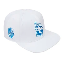 Men's Pro Standard White Cheyney Wolves Mascot Wool Snapback Hat