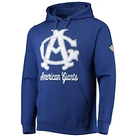 Sweat à capuche avec logo Stitches Royal Chicago American Giants Negro League pour homme