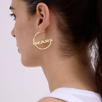 Boucles d'oreilles créoles BaubleBar Chicago Bears Wordmark