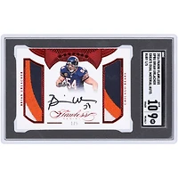 Brian Urlacher Chicago Bears Autographed 2016 Panini Flawless Ruby Greats Dual Materials Autograph 3 Color Relic #GP-BU #1/5 SGC Authenticated 9/10 Card