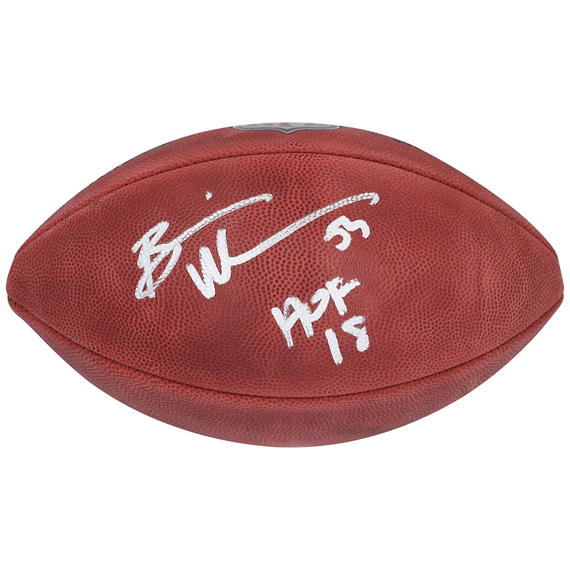 Brian Urlacher Chicago Bears Autographed Duke Full Color Football with "HOF 18" Inscription