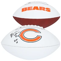 Brian Urlacher Chicago Bears Ballon de football à panneau blanc dédicacé Franklin avec inscription « HOF 18 »