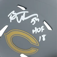 Brian Urlacher Chicago Bears Autographed Riddell 2024 Slate Speed Mini Helmet with "HOF 18" Inscription