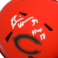 Brian Urlacher Chicago Bears Autographed Riddell Rave Speed Mini Helmet with "HOF 18" Inscription