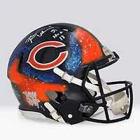 Brian Urlacher Chicago Bears Autographed Riddell Speed Authentic Helmet with "HOF 18" Inscription - Art by Lady JDay - Limited Edition #1/1 - BB14002080