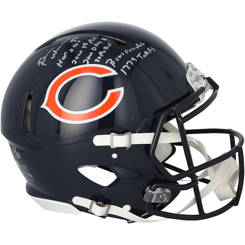 Brian Urlacher Chicago Bears Autographed Riddell Speed Authentic Helmet with Multiple Inscriptions - Limited Edition #5/5