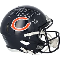 Casque Riddell Speed ​​authentique autographié par Brian Urlacher des Chicago Bears avec plusieurs inscriptions - Édition limitée à 5 exemplaires