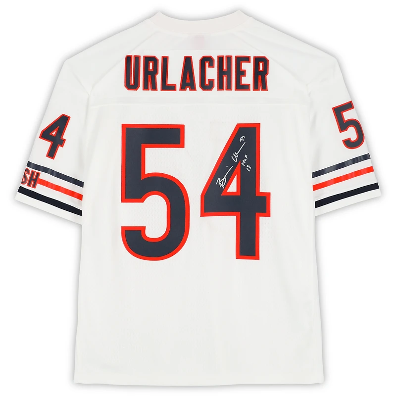Brian Urlacher Chicago Bears Autographed White Mitchell & Ness 2000 Legacy Jersey with "HOF 18" Inscription 