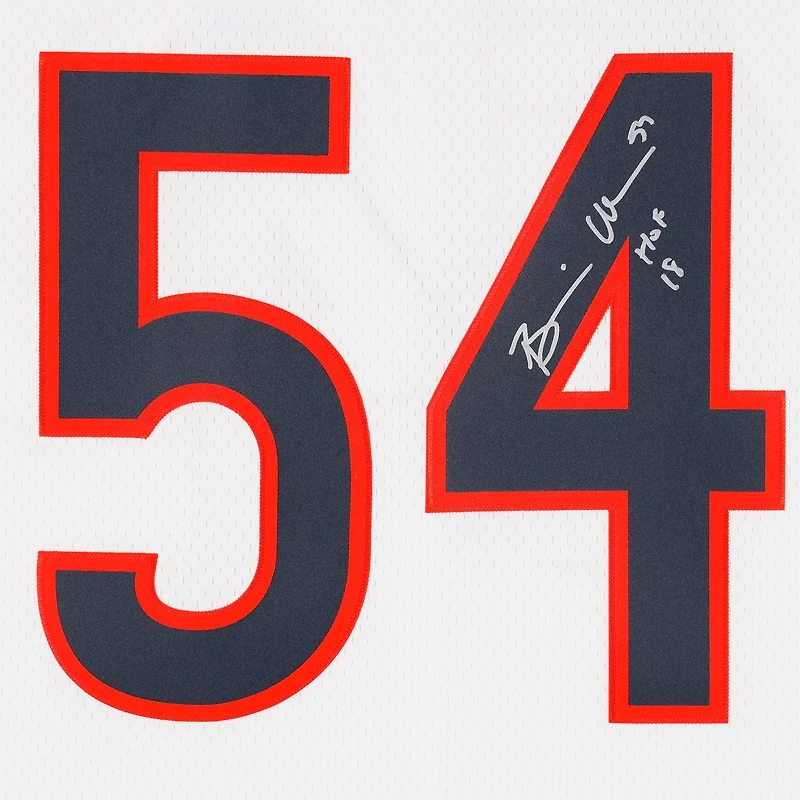 Brian Urlacher Chicago Bears Autographed White Mitchell & Ness 2000 Legacy Jersey with "HOF 18" Inscription 