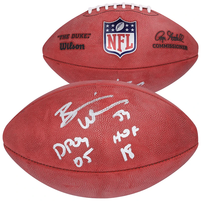 Brian Urlacher Chicago Bears Autographed Wilson Duke Full Color Football with "DPOY 05" & "HOF 18" Inscriptions