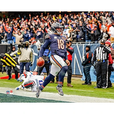 Photo du touchdown à la course de Caleb Williams (Chicago Bears) lors 10e semaine saison 2025 (sans contrat)