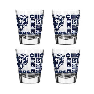 Chicago Bears 4-Pack 2oz. Shot Glass Set