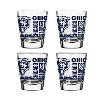 Chicago Bears 4-Pack 2oz. Shot Glass Set