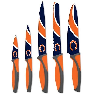 Ensemble de 5 couteaux en acier inoxydable Chicago Bears
