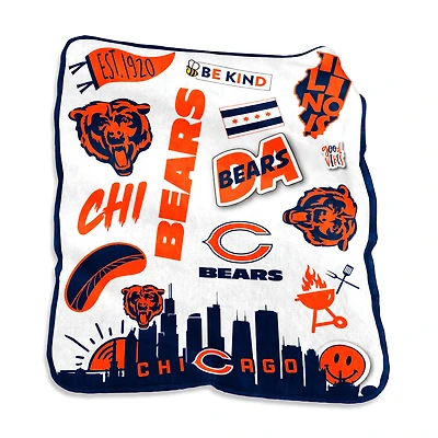 Chicago Bears 50'' x 60'' Native Raschel Couverture en peluche