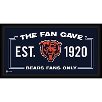 Chicago Bears Framed 10" x 20" Fan Cave Collage