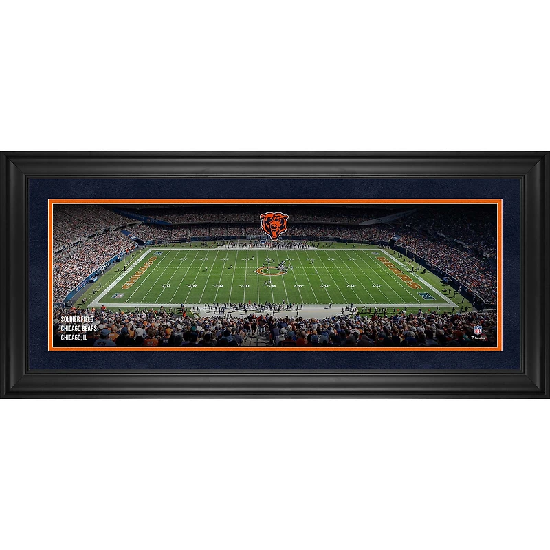 Photographie panoramique encadrée des Chicago Bears (10" x 30") de Soldier Field