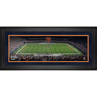 Photographie panoramique encadrée des Chicago Bears (10" x 30") de Soldier Field