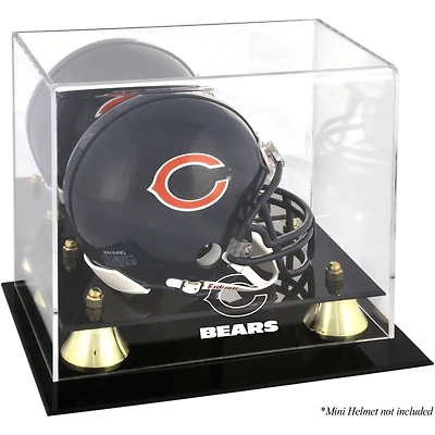 Vitrine de présentation du mini casque Golden Classic des Chicago Bears
