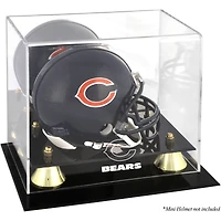 Vitrine de présentation du mini casque Golden Classic des Chicago Bears