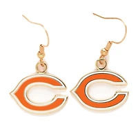 Boucles d'oreilles en fil de fer avec le logo des Chicago Bears