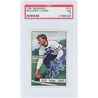 Carte 7 authentifiée Clyde Turner Chicago Bears 1951 Bowman #13 PSA
