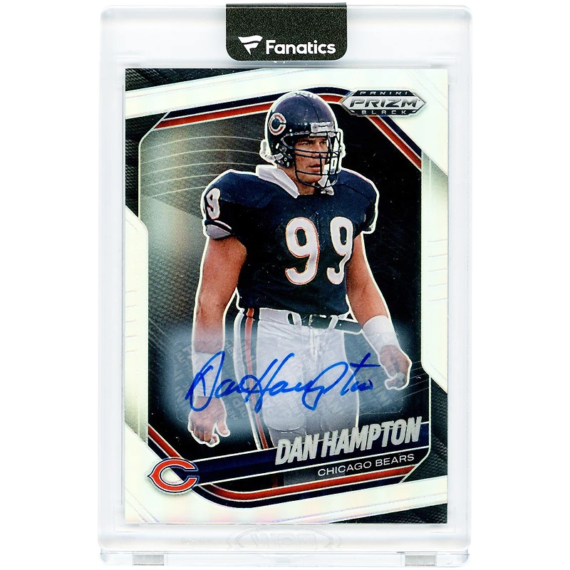 Dan Hampton Chicago Bears Autographed 2025 Panini Prizm Black Silver Prizm #20 Card