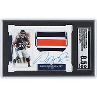 Carte Rookie 8,5 authentifiée SGC, relique tricolore holographique argentée 2019 des Chicago Bears, signée par David Montgomery, Panini National Treasures, numéro 183, numéro 17/25