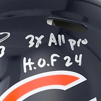 Casque Riddell Speed ​​Authentic autographié par Devin Hester des Chicago Bears, avec plusieurs inscriptions