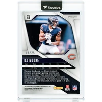 D.J. Moore Chicago Bears Autographed 2024 Panini Prizm Blue Shimmer Prizm #48 #9/25 Card