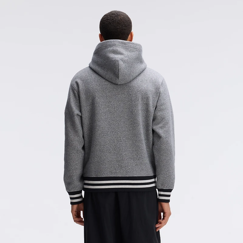 Fanatics Athletic Heather Gray Chicago Bears IconicFleece Tipped Hoodie