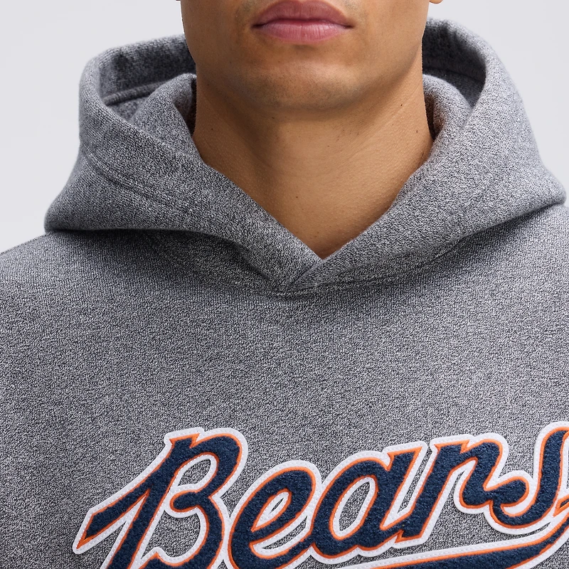 Sweat à capuche Fanatics Athletic Heather Gray Chicago Bears Iconic bords en polaire