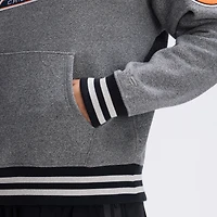 Fanatics Athletic Heather Gray Chicago Bears IconicFleece Tipped Hoodie