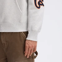 Fanatics Heather Gray Chicago Bears IconicFleece Letterman Hoodie